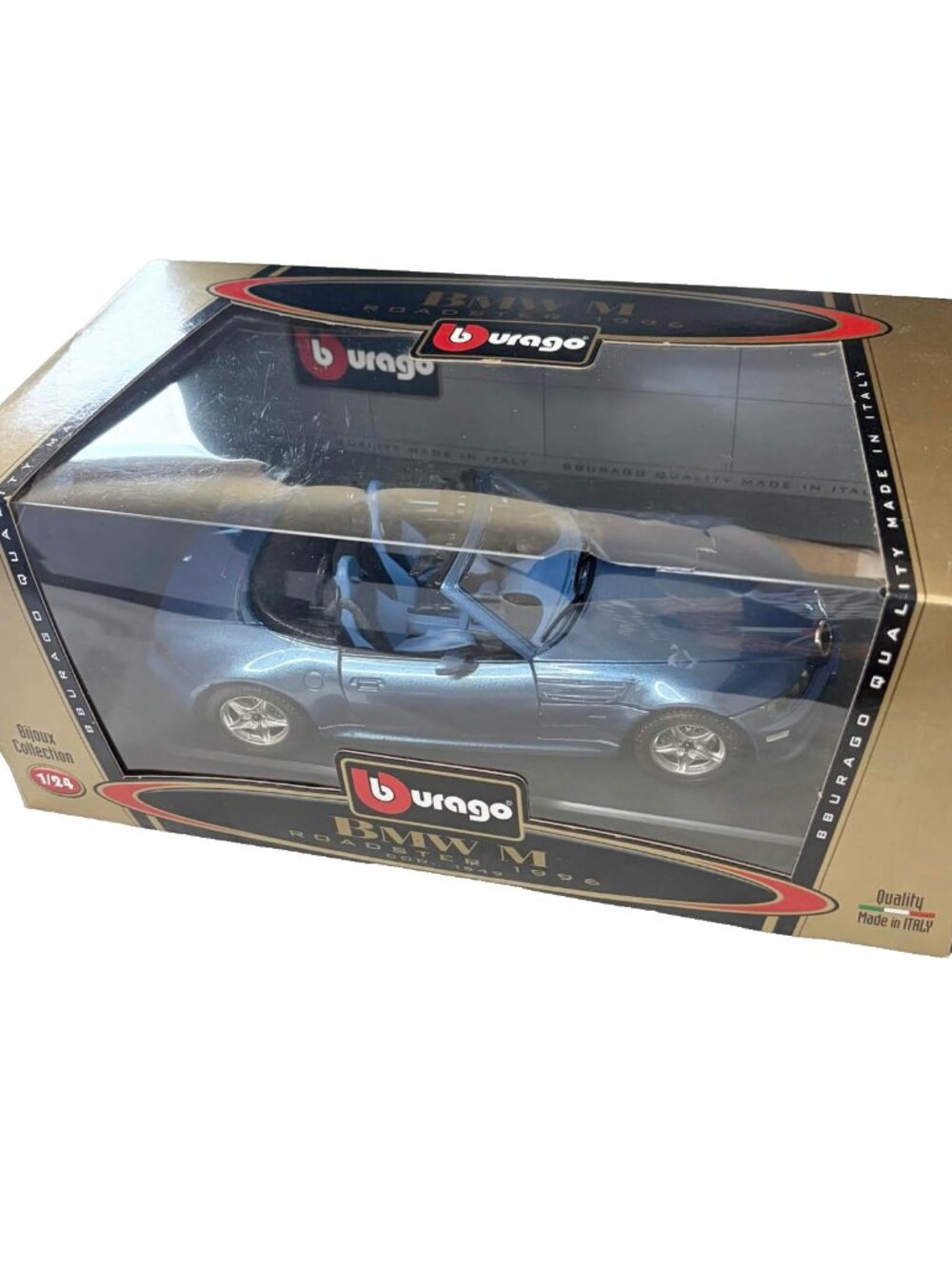 Bburago BMW M Roadster 1996 Blue 1/24 Scale Die-Cast Model Car Bijoux Collection